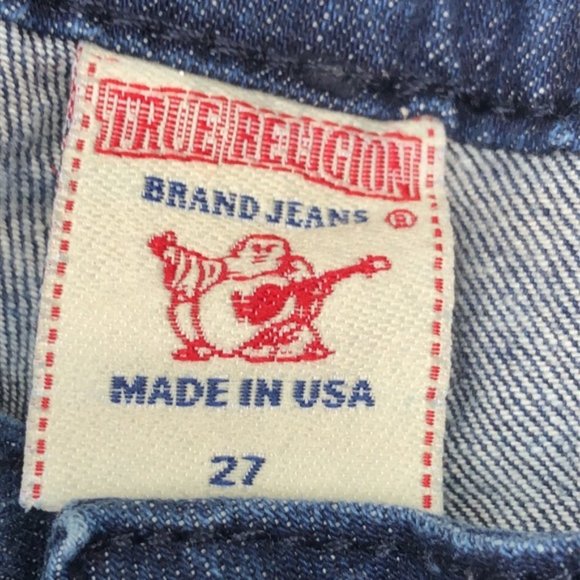 LIKE NEW TRUE RELIGION STELLA SKINNY JEANS 27x33 MADE IN USA 🇺🇸 - Picture 5 of 14